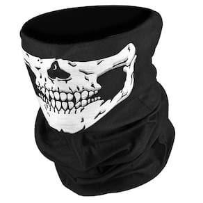 Decoração de Halloween - máscara facial Cosplay Skull Black