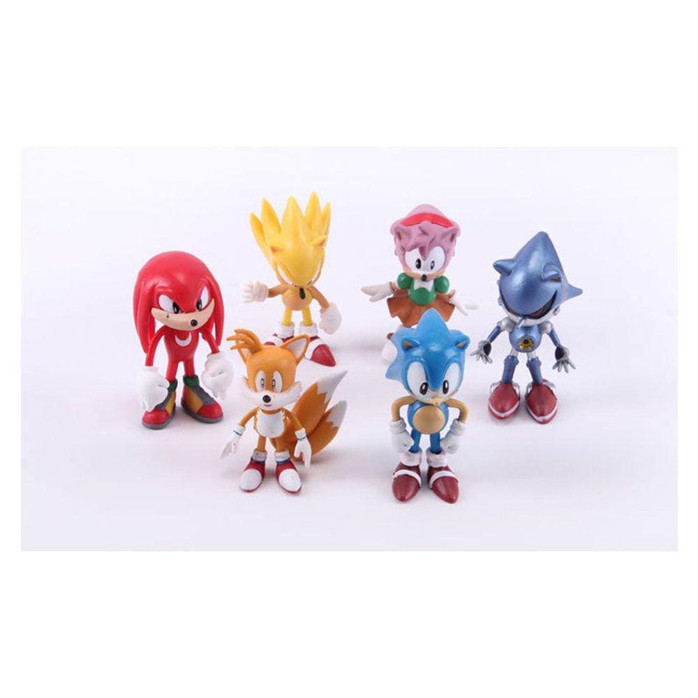 Figura colecionável 6pcs Sonic o ouriço
