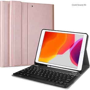 Capa de teclado para Huawei MatePad Pro 10.8 com suporte de caneta rosa