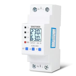 Medidor de energia protetor 85-300V luz de fundo ajustável sobre e