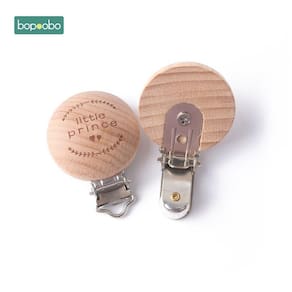 Bopoobo 20pcs chupeta clipe de madeira denticionista de leite dentição ac