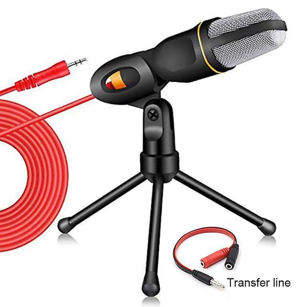 Kit preto#Microfone condensador Home Karaoke MIC Kit com Des