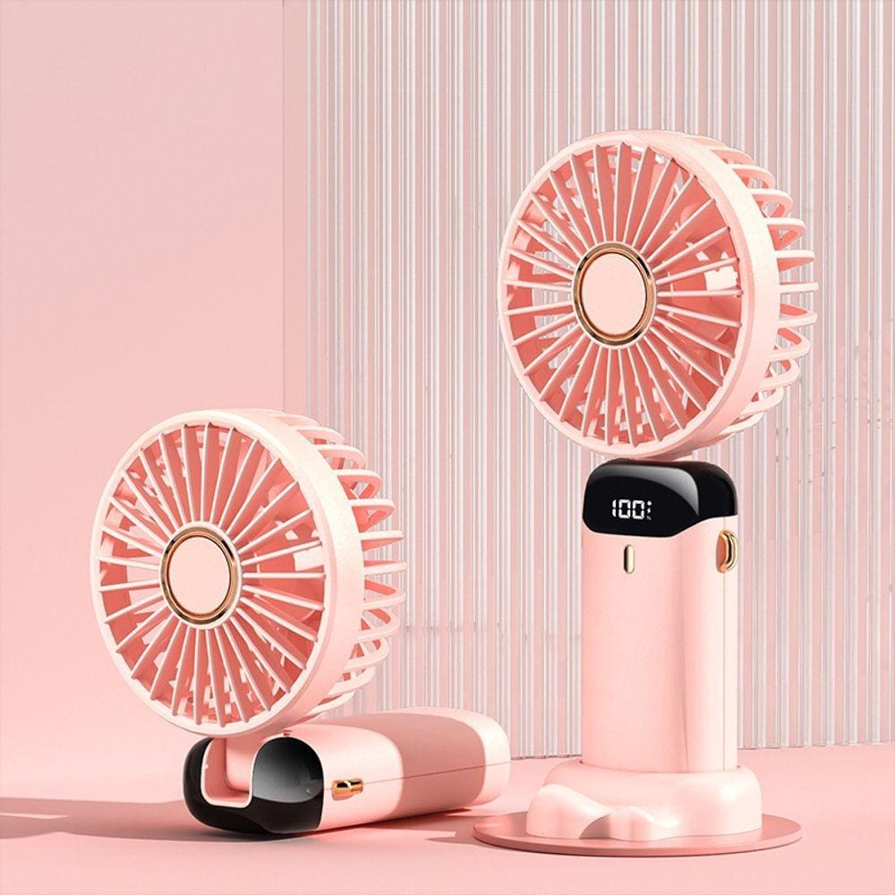 4000mAh Digital Display Dobrável Aromaterapia Ventilador (Rosa)