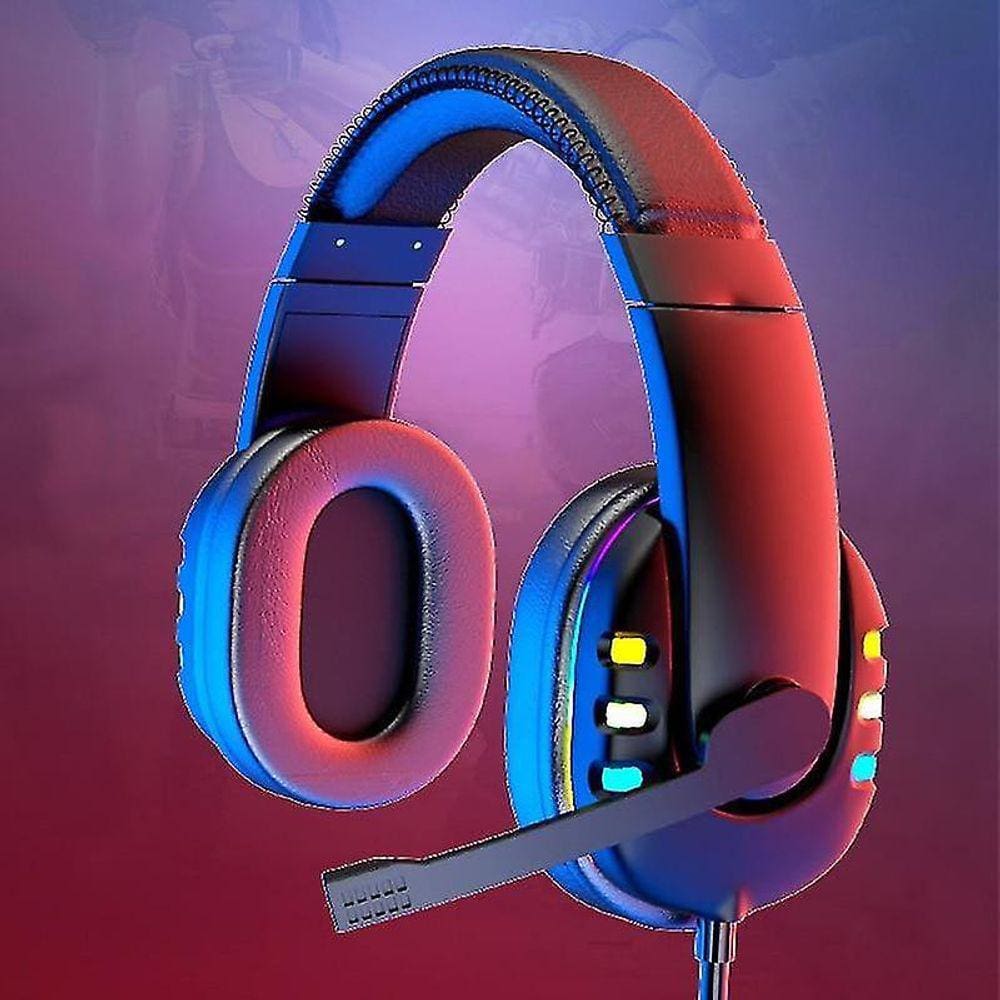 Fones de ouvido para jogos com microfone PC Gamers Fones de ouvido com fio