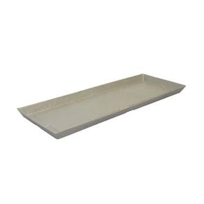Prato para Vaso de Plantas de Planta Retangular Slim 65 Cimento