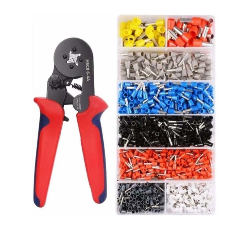 Terminal Crimping Ferrule Alicate de Crimpagem + 1200 Ferrules (Sui