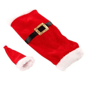 Decoração de Natal Natal 2pcs Papai Noel Roupas Vermelhas