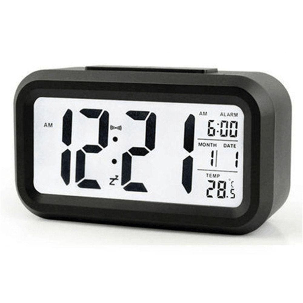 Relógio Despertador Digital de Tempo e Temperatura para Crianças ~(#black)
