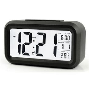 Relógio Despertador Digital de Tempo e Temperatura para Crianças ~(#black)