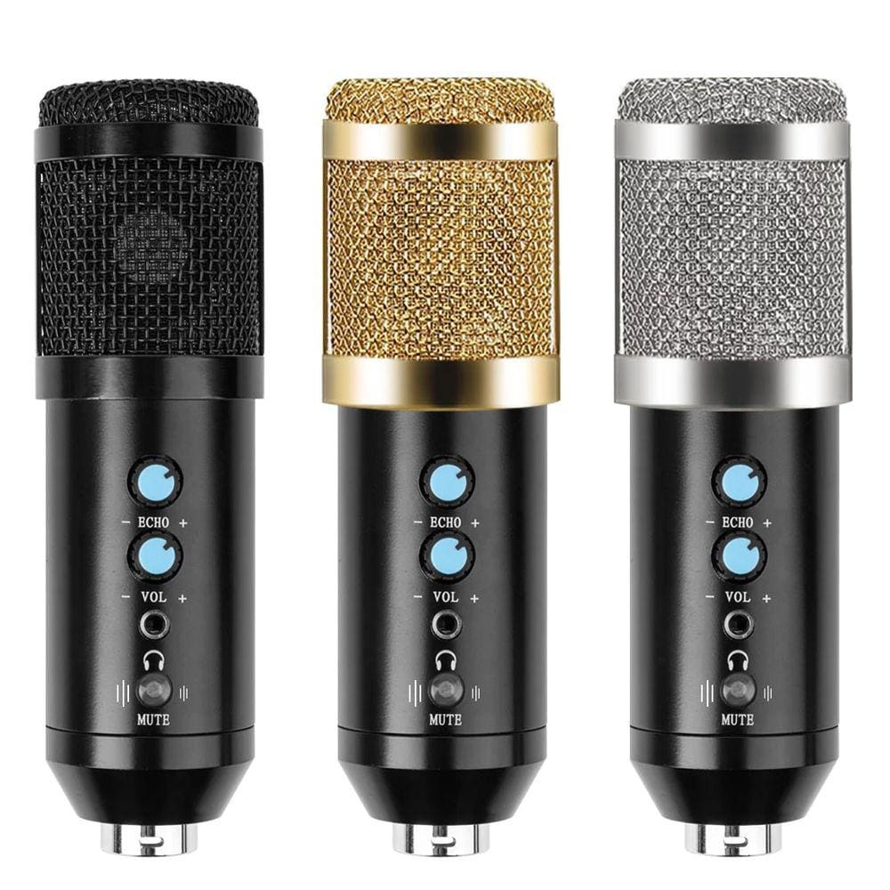 BM858 Studio Microfone Condensador Kit Microfone (Ouro)