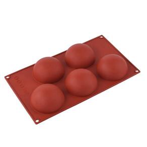 Molde de bolo de pão de silicone com 5 cavidades para pasta de sobremesa de chocolate
