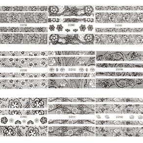 Adesivo de unha 24 folhas 3D Lace Decoração