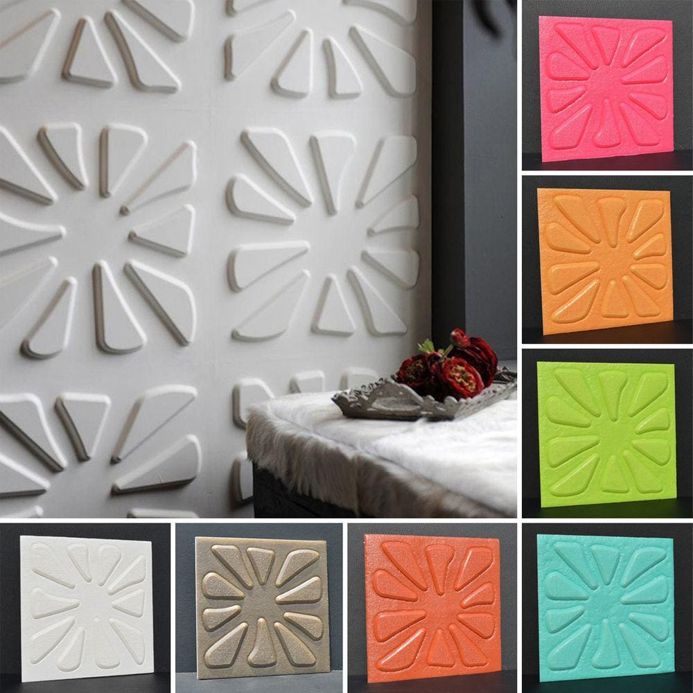 Painel de adesivos de parede 3D Brick autoadesivo PE Foam 30x30cm