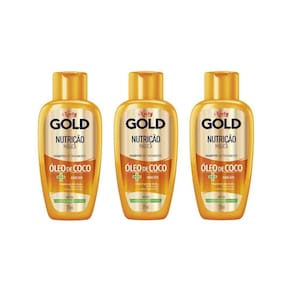 Shampoo Niely Gold 275Ml Nutriçao Poderosa - Kit C/3Un