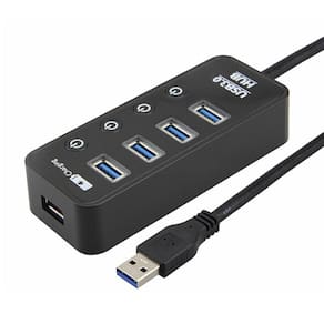 Hub USB 3.0 de 4 portas de alta velocidade (tamanho único)