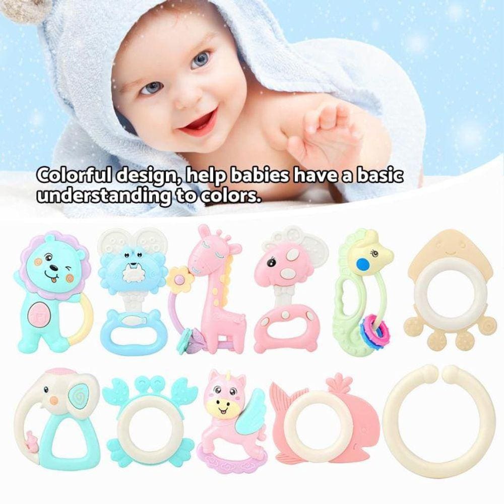 8pcs/set mordedor de leite portátil com chocalho, música, sino onesiz