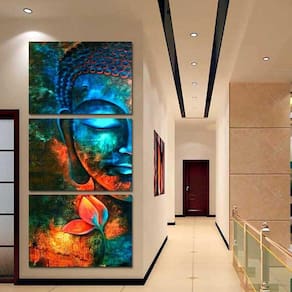 Imagem decorativa 3 peças sem moldura 30*60*3