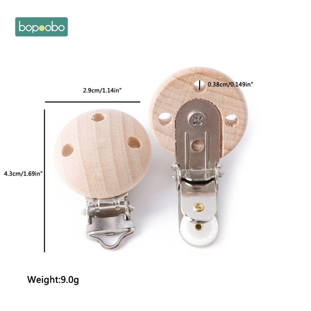 Bopoobo 20 Peças Chupeta Clipe Madeira Baby Teether Teething