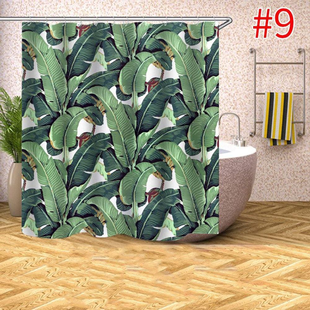 Chuveiro Chuveiro Cortina Impermeável Cortina Cortina Verde Trópico