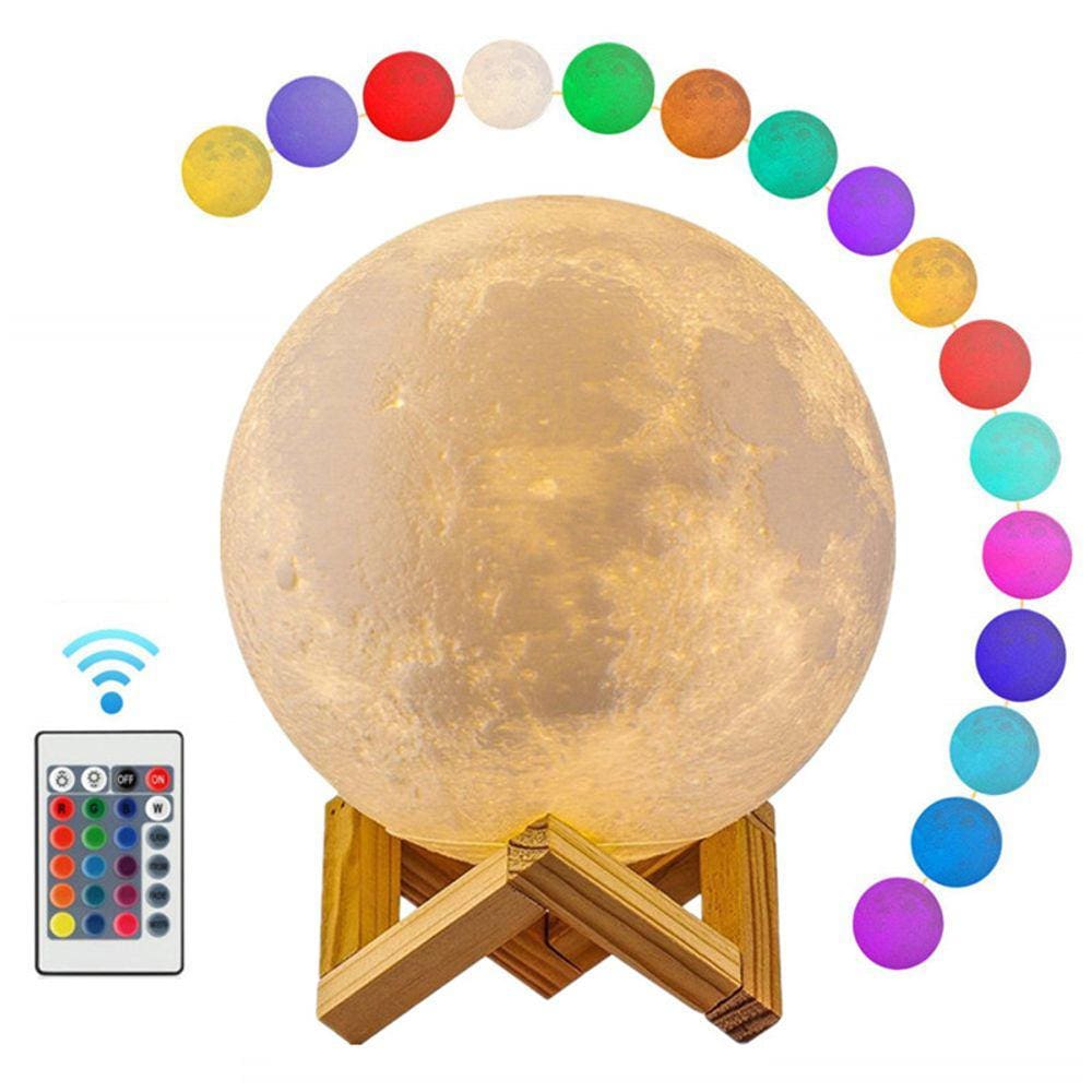 Lâmpada LED Moon recarregável com controle remoto