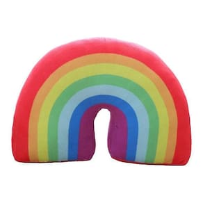 35cm Crianças Arco-íris U Forma Almofada Pescoço Almofada Suporte de Cabeça C