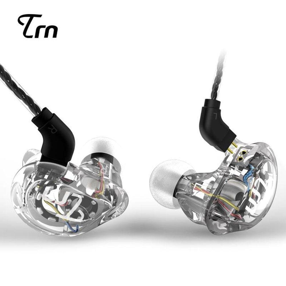 Com microfone TRN V10 HiFi híbrido 2 armadura driver onesiz