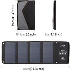 HAWEEL 28W Carregador de Painel Solar Dobrável com Portas USB