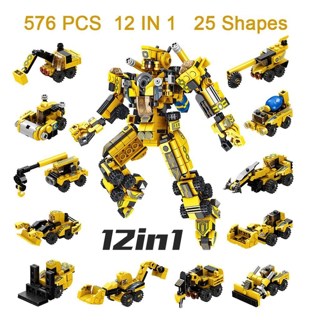 Conjunto de blocos de construção PANLOS BRICK Robot Car Truck 576 unidades