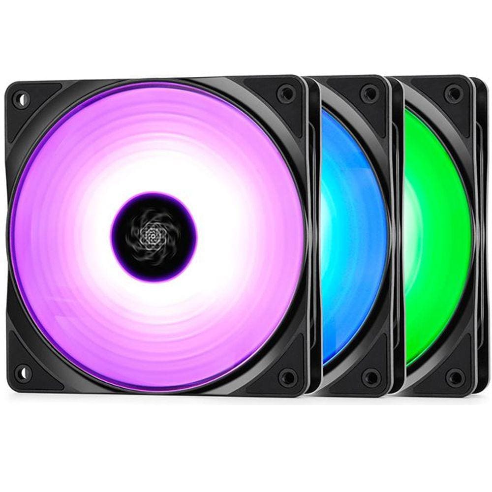 DEEPCOOL 3IN1 12V RGB 120mm RF120M Ventilador para PC Um tamanho