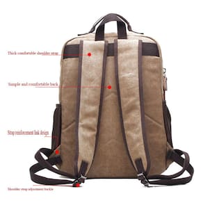 Mochila de lona 25L unisex - preta