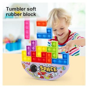 Descompressão de Tetris Fidget Toy Push Pop It para crianças