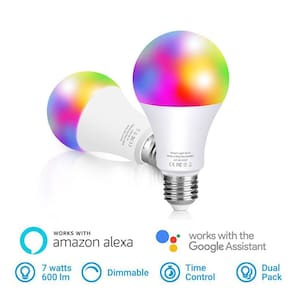 Lâmpada LED inteligente RGB regulável com controle remoto IR