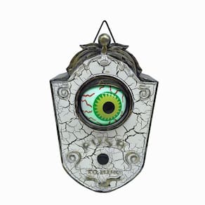 Decoração de olhos animada de Halloween com sons assustadores assombrados