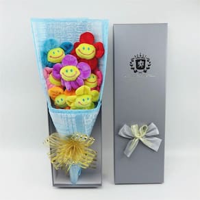 Criativo girassol pelúcia brinquedos coloridos girassol flor presente