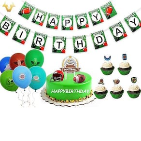 Decorações de Festa de Aniversário de Futebol / Rugby (One Size)