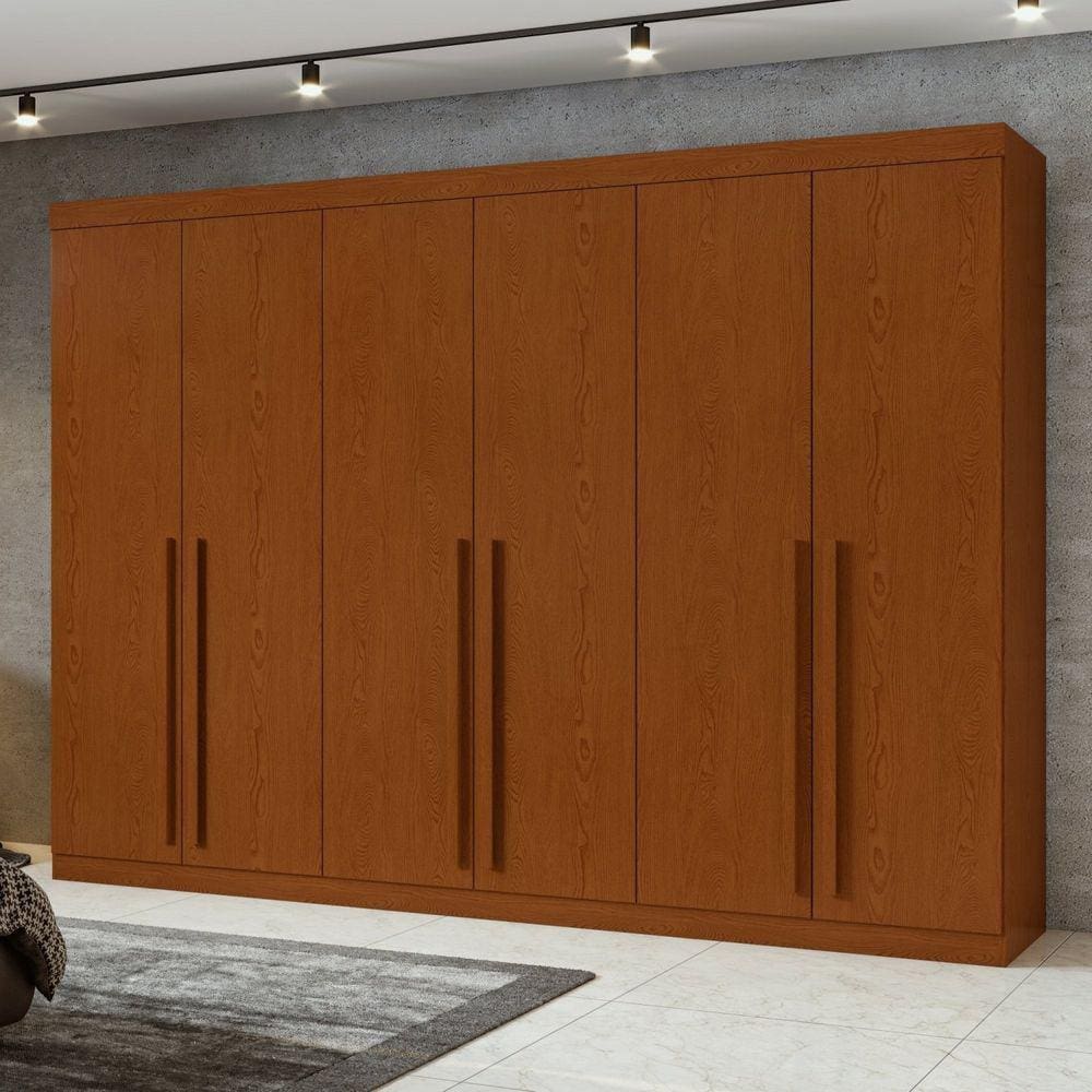 Guarda-roupa 6 Portas 4 Gavetas Bertha Frassino