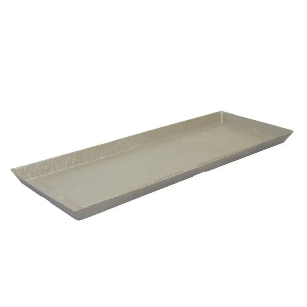 Prato para Vaso de Plantas de Planta Retangular Slim 84 Cimento