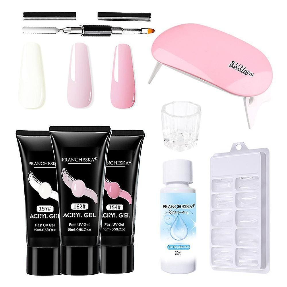 Poly UV Gel Kit Manicure Gel Nail Extension Set Slight Solut