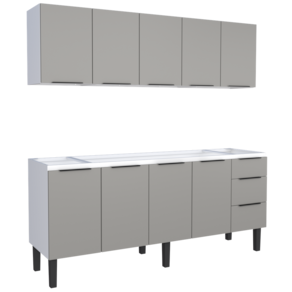 Conjunto Cozinha Jupter Gabinete- Aereo  Aço 200 Mt Cozimax