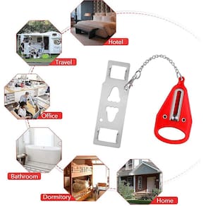 Fechadura de porta portátil 2 Pack Extra Solid Door Lock Heavy Duty