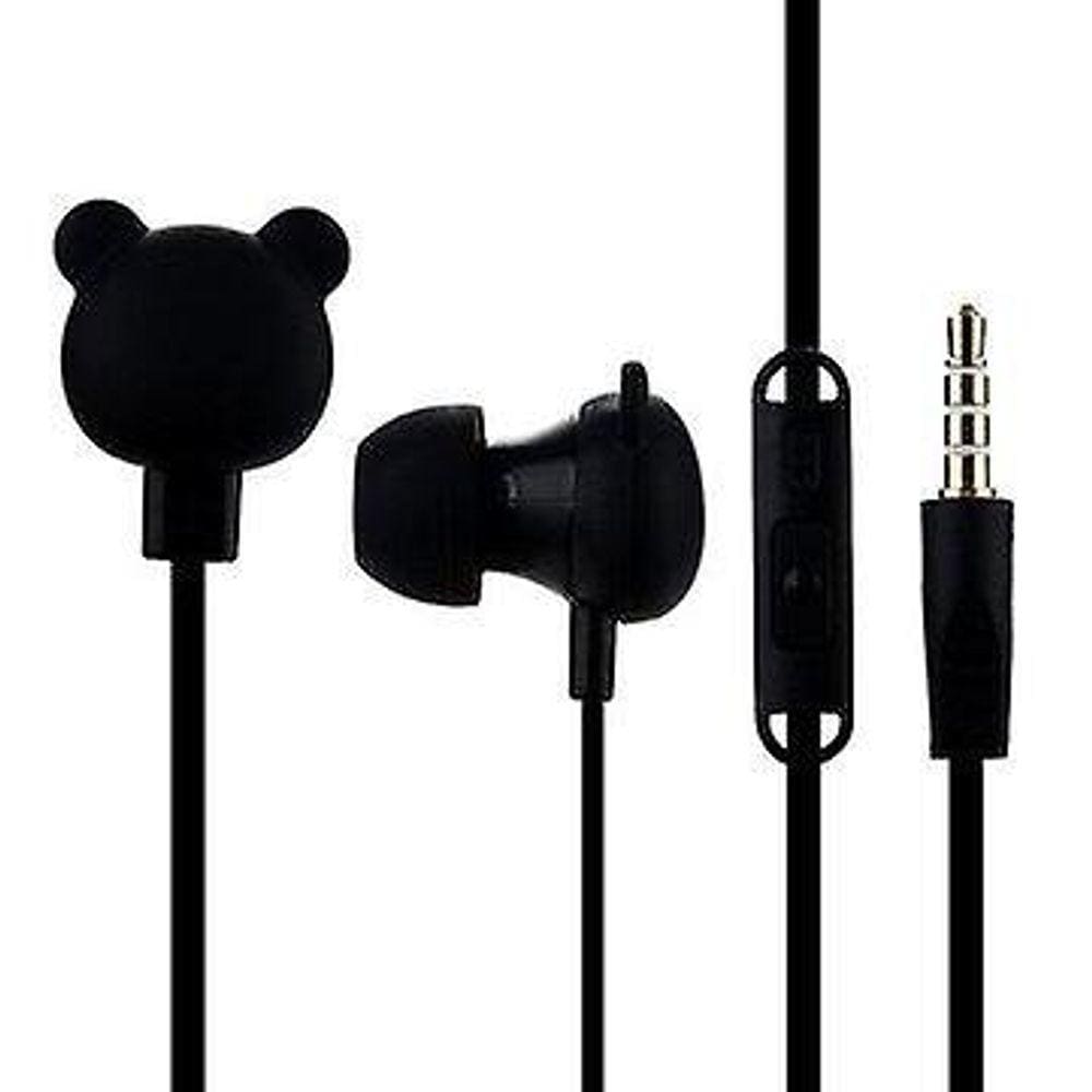 Fone de ouvido bonito colorido dos desenhos animados 3.5mm em fones de ouvido com fio de orelha