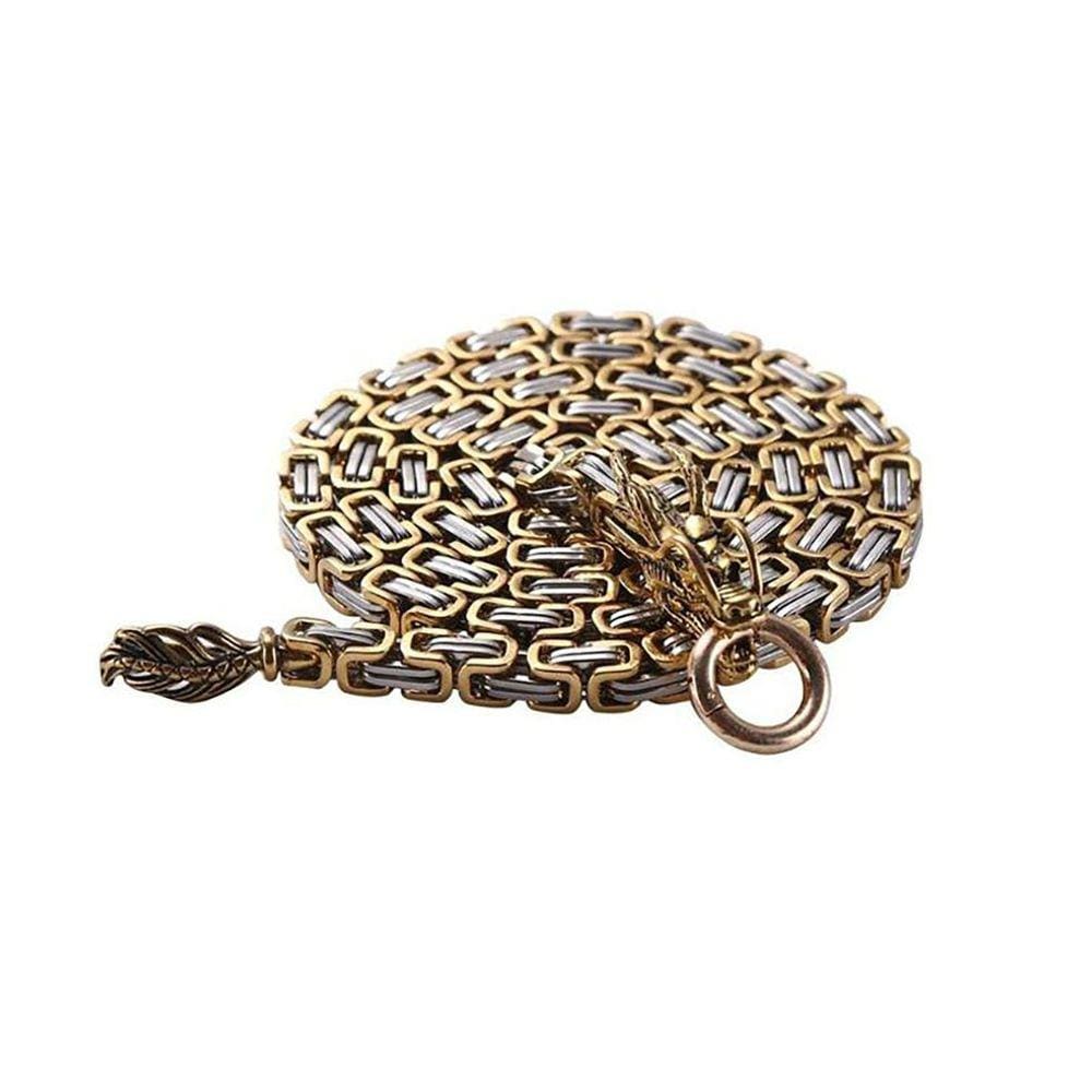 Pulseira Whip Chain Colar em Aço Titânio e Quilha de Cobre