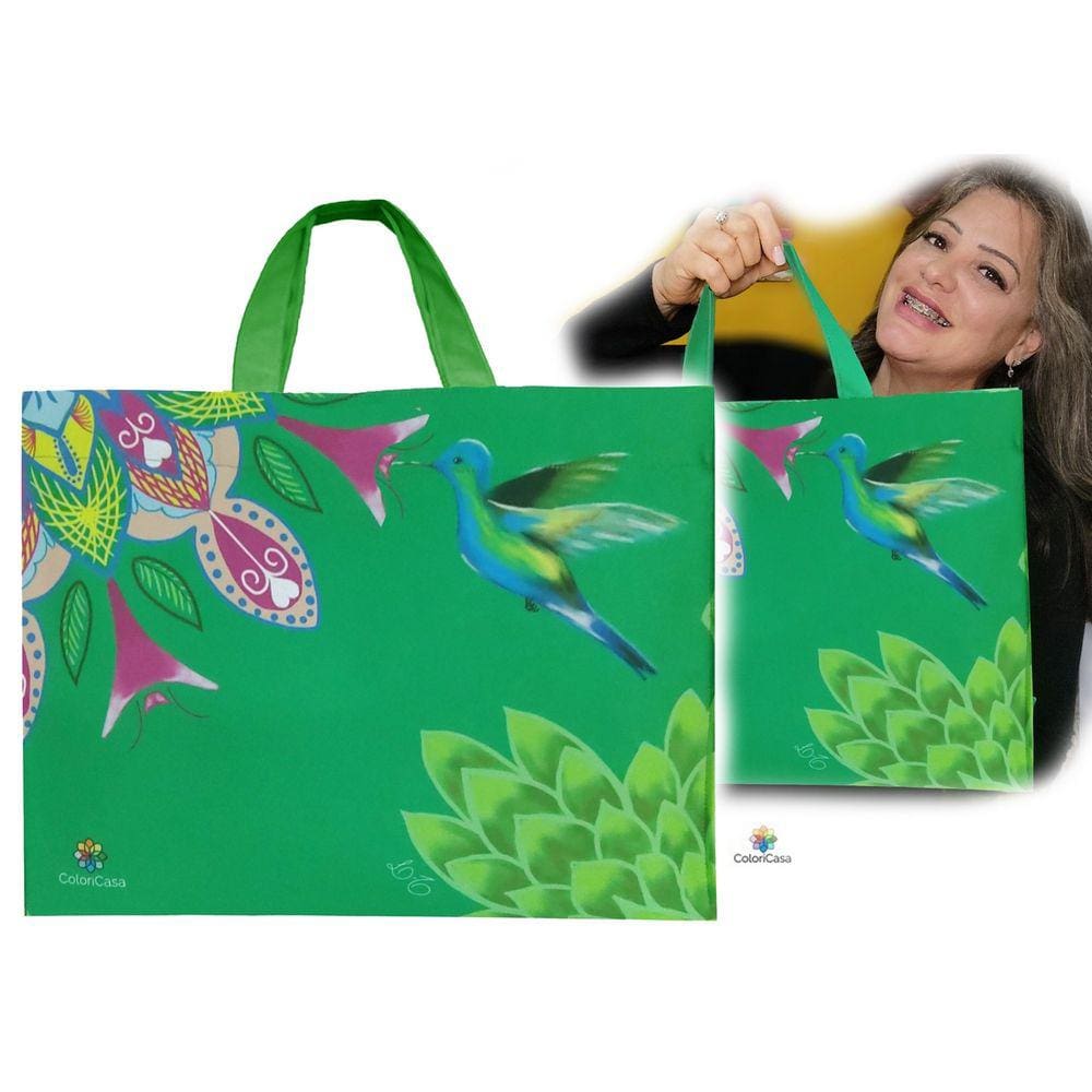 Bolsa Ecologica Ecobag Sacola Ombro Feminina Retornavel Mercado Dobravel Compras Reutilizavel ColoriCasa