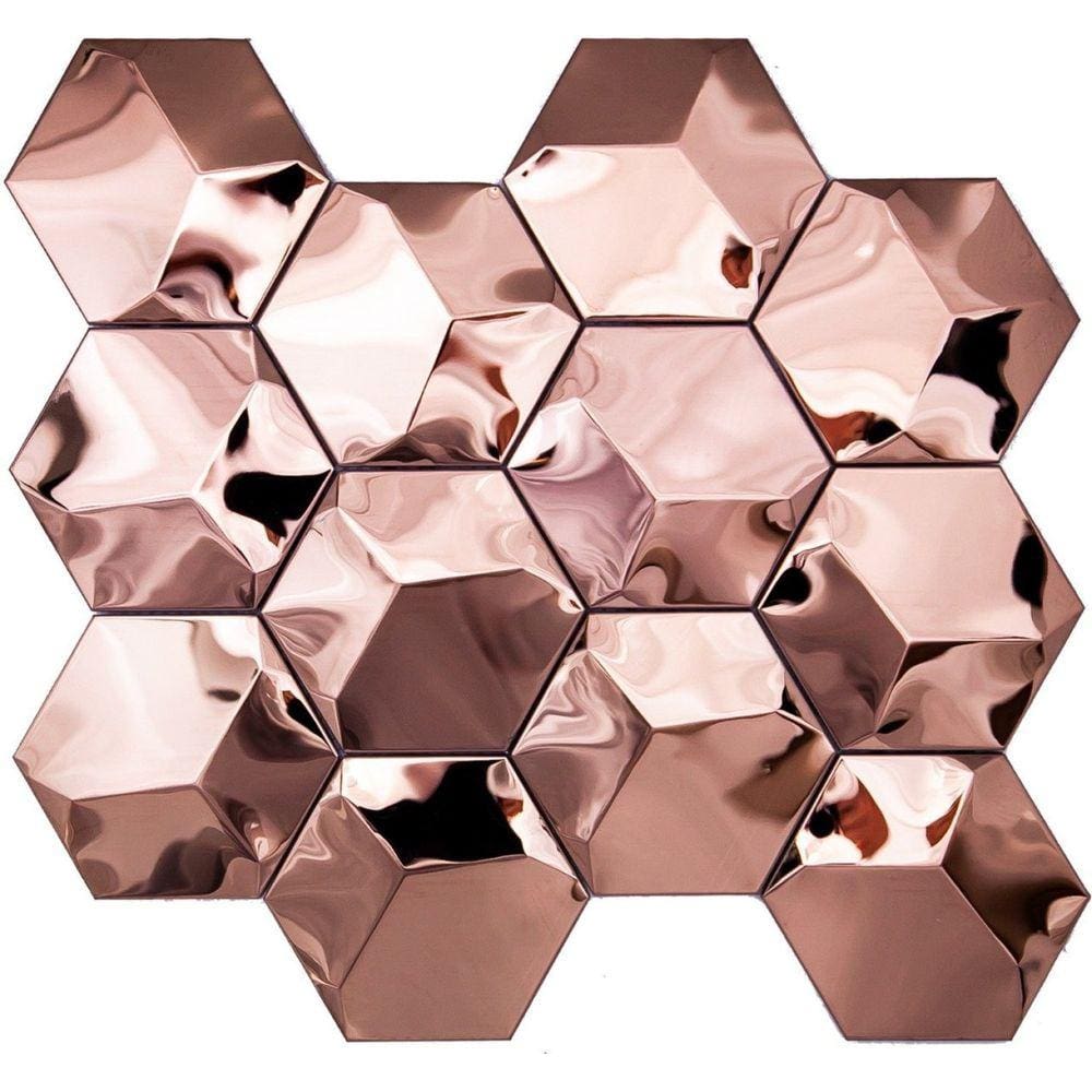 Pastilha de Metal Glass Mosaic  ax 30 Rose