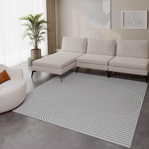 Tapete Retangular 2,00 x 2,50m Zen CabeCasa MadeiraMadeira Bege/Cinza