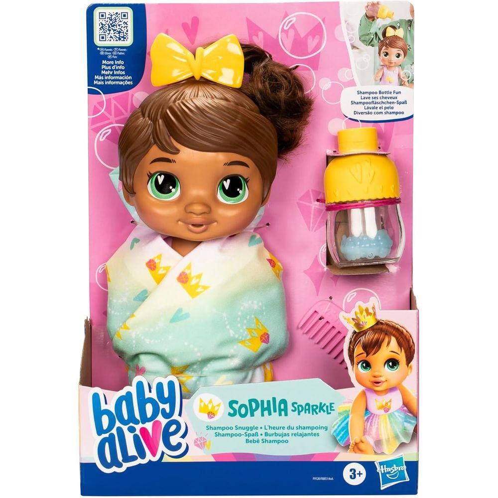 Baby Alive - Boneca Bebê Shampoo - Morena F9120 - Hasbro