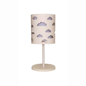 Abajur Infantil Nuvens Duplo Base Br 20x41 Azul/Branco
