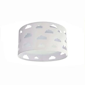 Luminária Plafon Nuvens Duplo 30x16 Cinza /Branco