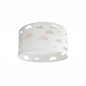 Luminária Plafon Nuvens Duplo 30x16 Cru/Branco