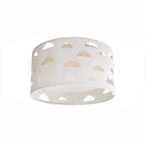 Luminária Plafon Nuvens Duplo 30x16 Caqui/Branco